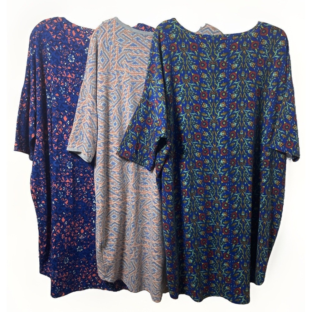 Lularoe Bundle of Three Irma Tunic Printed T Shirt Tops Pullover Women's Size XL - Picture 5 of 6